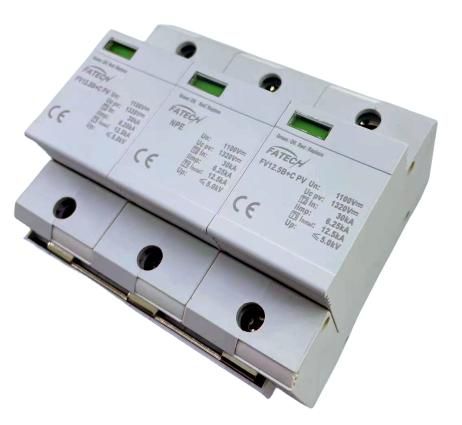 Protector de sobretensión tipo 1 + 2 - FV12.5B+C/2+NPE-1100PVNS - FATECH ELECTRONIC (FOSHAN) CO., LTD - para instalación fotovoltaica / con descarga de gas / enchufable