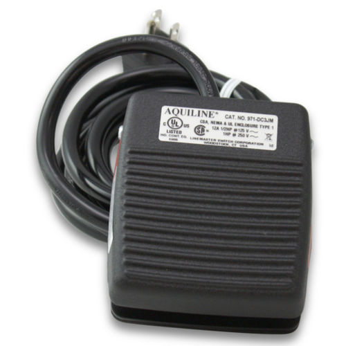 Interruptor de pedal de control - 971-DC3JM - Linemaster - de seguridad / eléctrico / DPDT