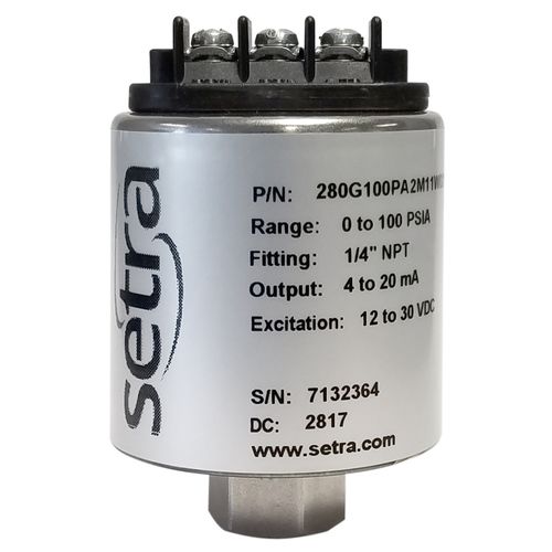 Sensor de presión absoluta - 280G - SETRA - térmico / analógico / de acero inoxidable