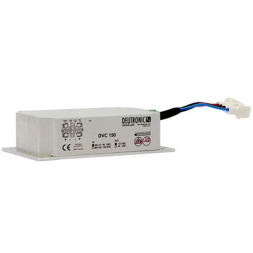 Convertidor DC/DC regulado - DVC150 series - DEUTRONIC - con aislamiento galvánico / en caja metálica / para aplicaciones ferroviarias