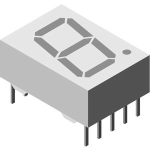 Visualizador LED - TDSL1150 - VISHAY - de 1 dígito / de 7 segmentos / para equipamiento médico
