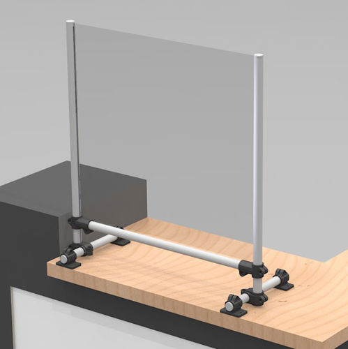 Pantalla de protección para zona de recepción - RK Rose+Krieger GmbH - anticontagio / antisalpicaduras