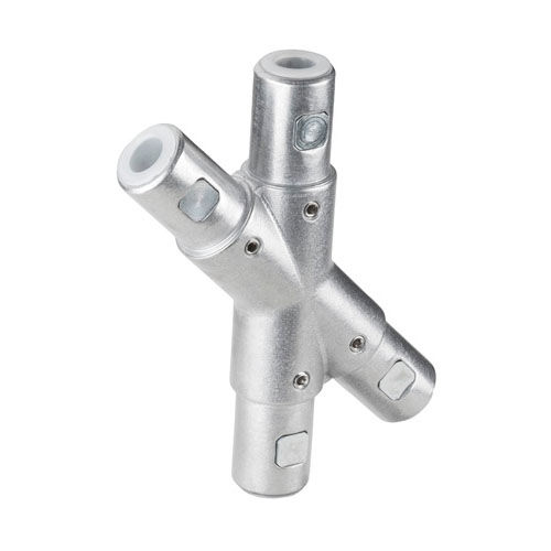Conexión de tubo para barandilla - ITAS KI 40-45&deg; - RK Rose+Krieger GmbH - redondo / en cruz / de aluminio fundido