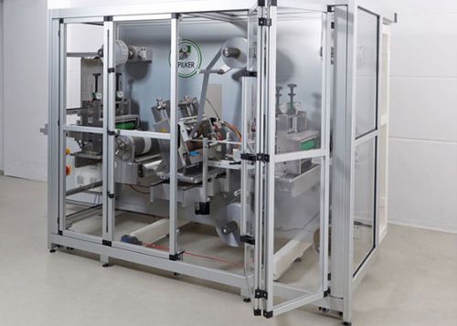 Protectore de seguridad de máquina con puerta deslizante - RK Rose+Krieger GmbH - para línea de producción / para líneas robotizadas / para máquinas de embalaje
