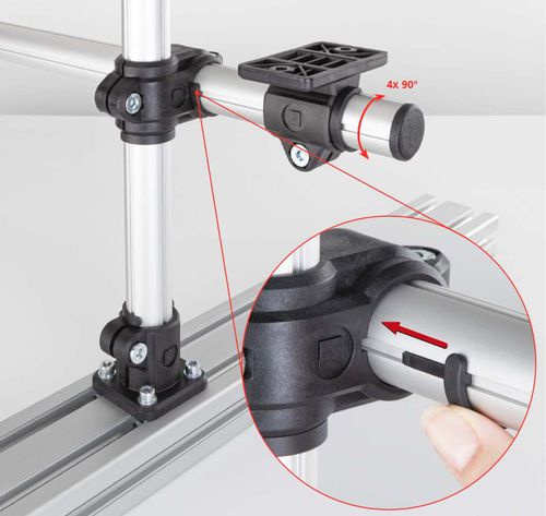 Conexión de tubo redondo - RK Light Clamps - RK Rose+Krieger GmbH - en T / en cruz / de codo