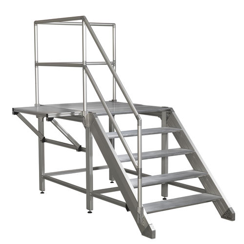 Escalera fija recta - ITAS  - RK Rose+Krieger GmbH - de exterior / de aluminio / con cojinetes