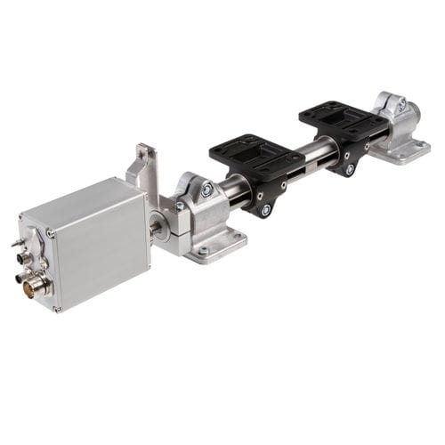 Eje lineal de simple tubo - E series - RK Rose+Krieger GmbH - eléctrico / con sistema de posicionamiento / con ajuste de formato automatizado
