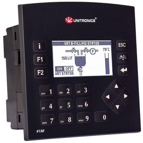 Autómata programable con HMI gráfico - Vision130&trade; series - Unitronics - para montaje en panel / con E/S integradas / CANopen