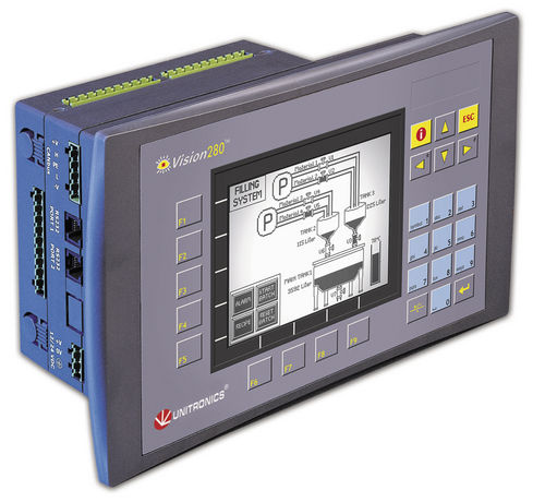 Autómata programable embarcado - 5.7", 320 x 240 pixels, RS232, RS845 | Vision280™ series - Unitronics - con E/S integradas / Ethernet TCP/IP / para bus