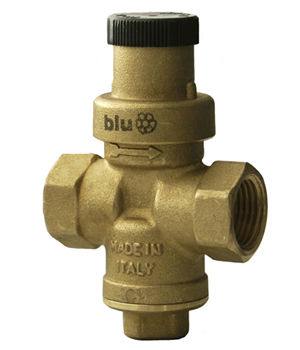 Regulador-reductor de presión para agua - MINIBRASSBLU CR - RubinetteriaMalgorani - de aguja / de latón