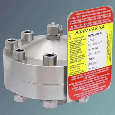 Amortiguador de pulsación de membrana - M series - Hidracar, S.A. - neumático / hidráulico / automático