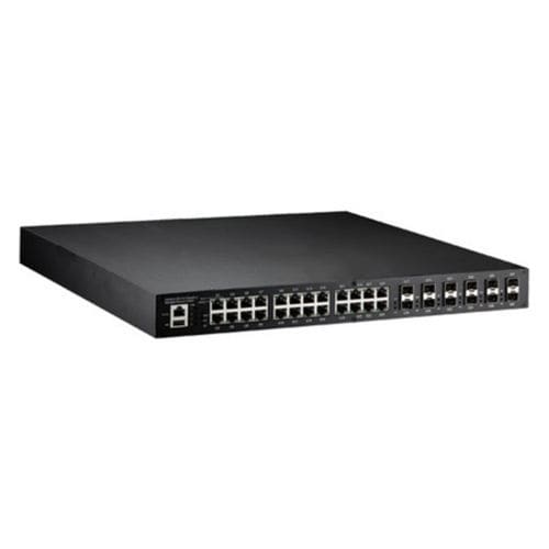 Conmutador Ethernet administrable - JetNet 6528Gf-2AC-EU V1.0  - Beijer Electronics - 8 puertos / 10/100BaseT(X) / 26 puertos