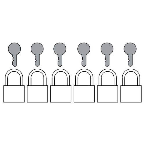 Candado de acero inoxidable - KEYED TO DIFFER - CASTELL SAFETY INTERNATIONAL