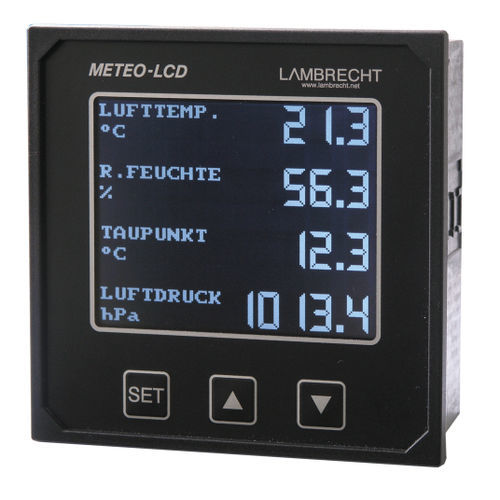 Indicador de temperatura - METEO-LCD-IND - Wilh. LAMBRECHT GmbH - de presión / de velocidad del viento / de humedad
