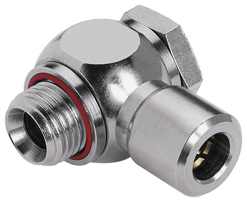 Racor neumático - 634-xxxxK  - EISELE GmbH - de rosca / acodado / de latón niquelado