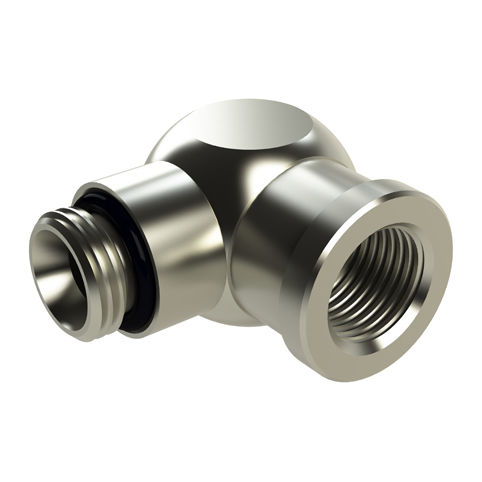 Racor neumático - SA1039  - EISELE GmbH - de rosca / acodado / de latón niquelado