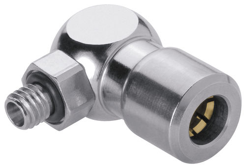 Racor neumático - 687  - EISELE GmbH - de rosca / acodado / de latón niquelado
