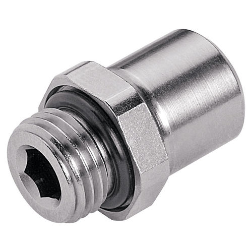 Racor neumático - 628  - EISELE GmbH - de rosca / push-in / de latón niquelado