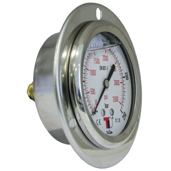 Manómetro de esfera - MFI6304 series - Dicsa - de acero inoxidable / de cápsula / de proceso