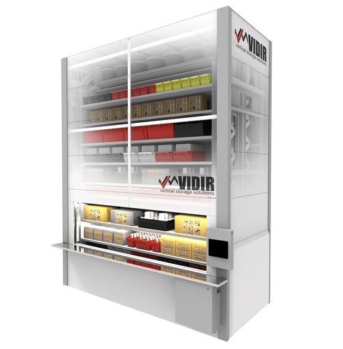 Carrusel vertical - Vidir - para recipientes / para cajas de cartón / para productos cosméticos