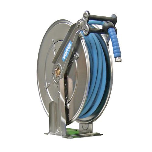 Enrollador de tubo - 10300/F - Vema - de manivela / fijo / de acero inoxidable