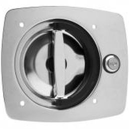 Pestillo con llave - 9120 / 9121 series - Eberhard Manufacturing Company - de acero inoxidable / con tirador en D / a ras
