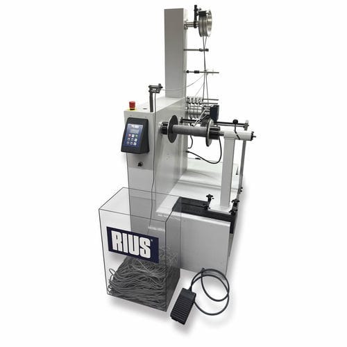 Enrolladora automática - M-7FI - RIUS-COMATEX - de cinta / de cables / de hilado textil
