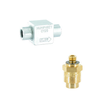 Válvula de retención de globo - Check Valves - Humphrey Products - en miniatura / de cierre / de latón