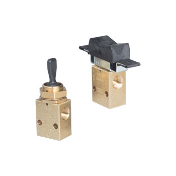 Válvula con control neumático -  TAC Miniature 3-Position Manual Valves - Humphrey Products - de tipo pistón / de palanca / manual