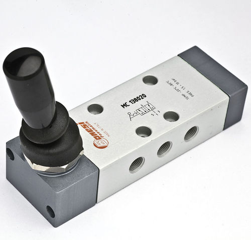 Distribuidor neumático a espolea equilibrada - 500 series - Bonesi Pneumatik s.r.l. - con boton pulsador / de 3/2 vías / 5/2