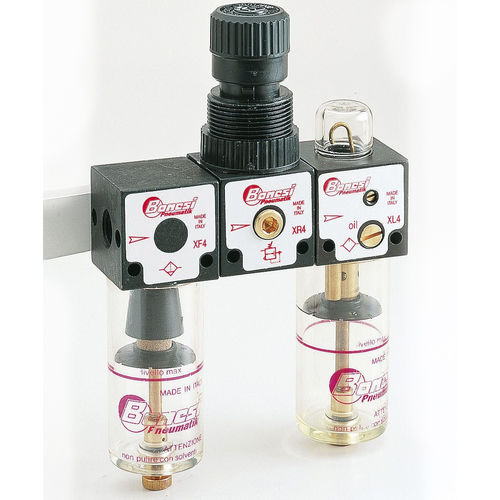 Filtro regulador lubricador para aire - XFRL series - Bonesi Pneumatik s.r.l. - de policarbonato / modular