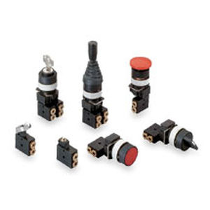 Distribuidor neumático en miniatura - MC1 series - Bonesi Pneumatik s.r.l. - de clapeta / con accionamiento manual / de 3/2 vías