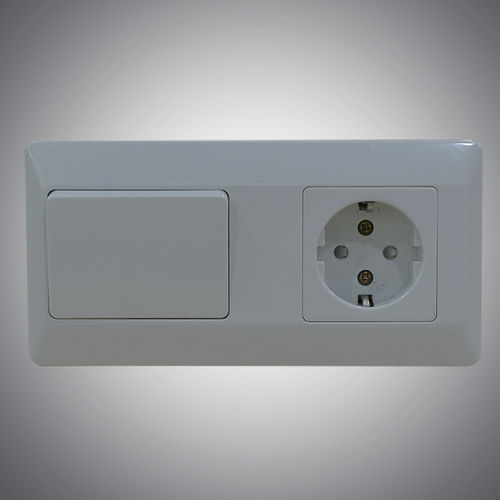 Interruptor enchufe - JL-FS-KZ - JIANGSU JIANLONG ELECTRICAL CO.,LTD - basculante / 2 polos / IP55