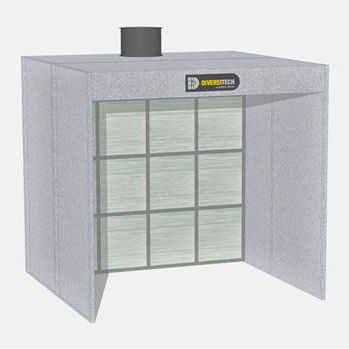 Cabina de pintura abierta - Diversitech - para piezas de recambio / con filtro