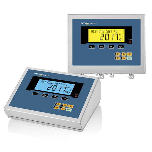 Indicador de pesaje visualizador LCD - BX23 EX2/22 - BAYKON Industrial Weighing Systems - benchtop / de pared / antideflagrante