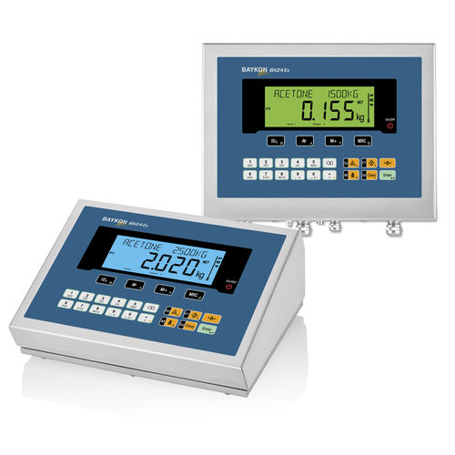 Indicador de pesaje visualizador LCD - BX24 EX2/22 - BAYKON Industrial Weighing Systems - benchtop / de pared / antideflagrante