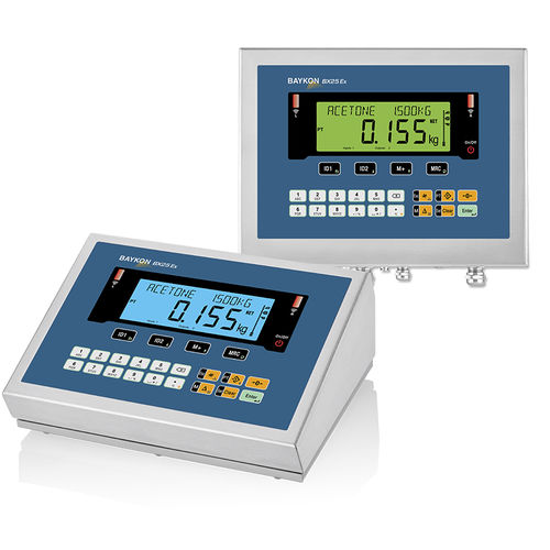 Indicador de pesaje visualizador LCD -  BX25 EX2/22 - BAYKON Industrial Weighing Systems - benchtop / de pared / antideflagrante