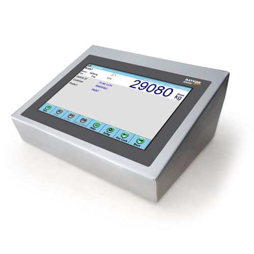 Terminal de pesaje visualizador LCD - BX66 - BAYKON Industrial Weighing Systems - con pantalla táctil / benchtop / de pared