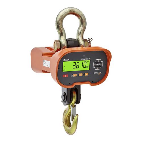 Gancho pesador digital - BWI-CSAX - BAYKON Industrial Weighing Systems - compacto / con pantalla LCD / con batería recargable