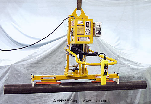 Elevador de ventosas para losas de piedra - ETL7.5M2-40FXMROC - ANVER Vacuum System Specialists - para canalizaciones / neumático / rotativo