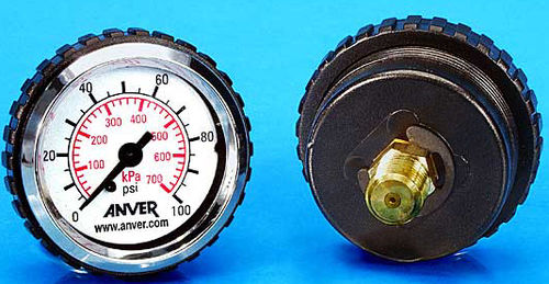 Manómetro de esfera - PG200-14PBM	 - ANVER Vacuum System Specialists - roscado / con montaje trasero / para montaje en panel