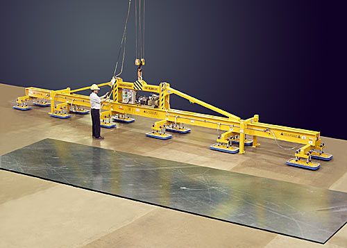 Elevador de ventosas para chapa metálica - E3000M12-500AD-6/53FX  - ANVER Vacuum System Specialists - para cargas pesadas / horizontal / eléctrico