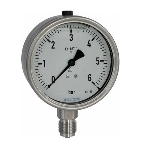 Manómetro diferencial - R21 series - Manfred Jünemann Mess- und Regeltechnik GmbH - de esfera / de acero inoxidable / de tubo Bourdon