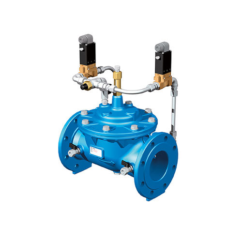 Válvula de membrana - K4 HYDROSTAB - Belgicast - con actuador eléctrico / de control / regulador de caudal