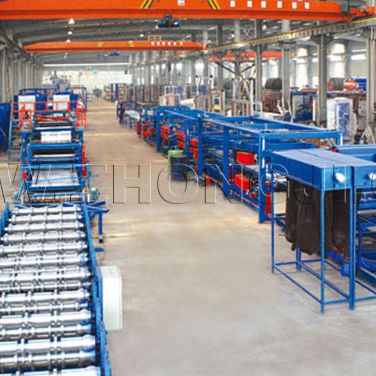 Línea de producción de paneles sándwich de EPS/lana mineral - SP-7  - Shanghai Zhongji Machinery Co.ltd - automática