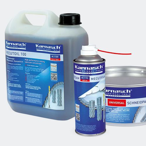 Fluido de corte de refrigeración - Mecutoil, Mecut MMKS-MQL, Mecutspray, Mecutfoam - Karnasch Professional Tools GmbH - sin cloro