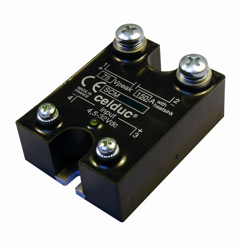 Relé estático monofásico - SCM series - celduc relais - para montaje en panel / de potencia / con MOSFET