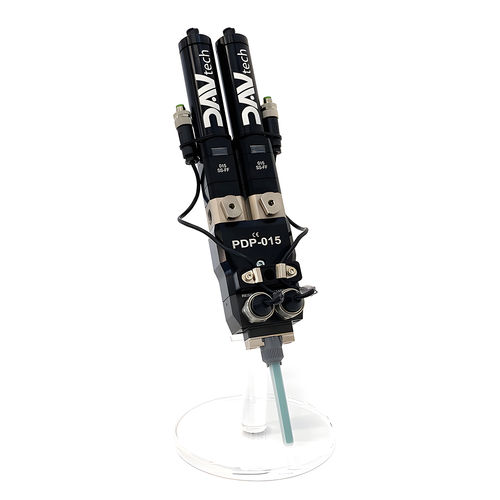 Bomba de dosificación volumétrica - PDP 015 - DAV TECH Srl - de 2 tornillos / para pasta térmica / de adhesivos bicomponentes