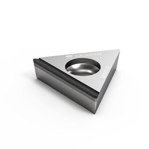 Plaquita de corte de torno - TCGT - Beijing Worldia Diamond Tools Co., Ltd - de PCD / triangular