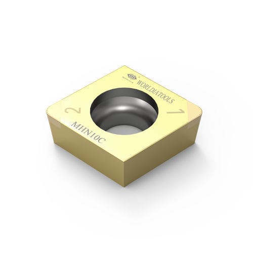 Plaquita de corte intercambiable de torno - CCGW 09T302 - Beijing Worldia Diamond Tools Co., Ltd - PCBN / para acero templado / con revestimiento